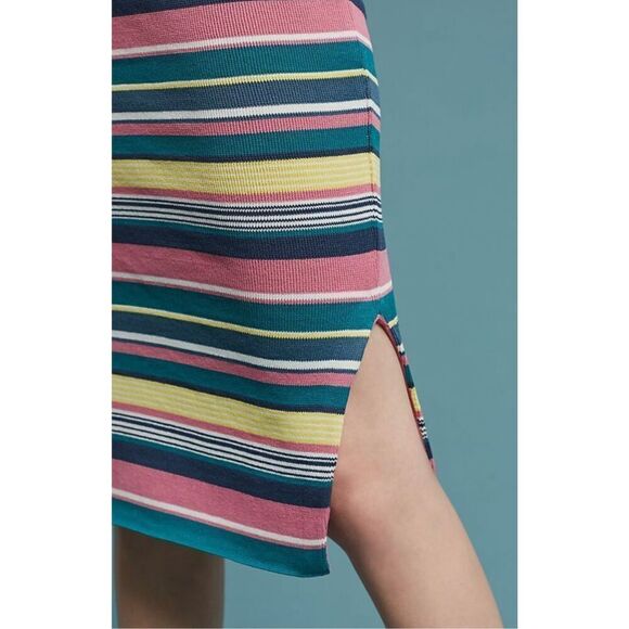 Anthropologie Maeve Iana Striped Multicolored Striped Knit Skirt - Picture 3 of 11